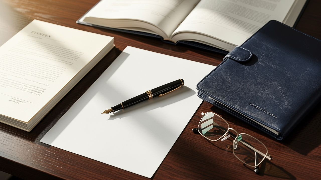 Estate planning documents on attorney desk