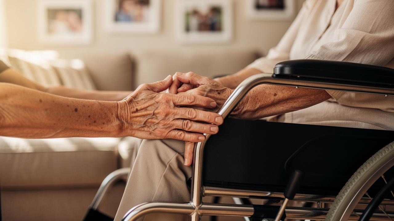 Grandmother supporting adult grandchild with disability