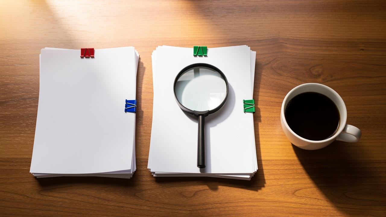 Organized document stacks representing different trust types